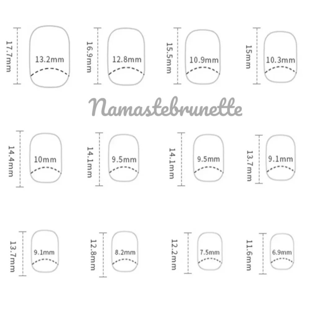 2/$16 Heart Rhinestone Press On Nails